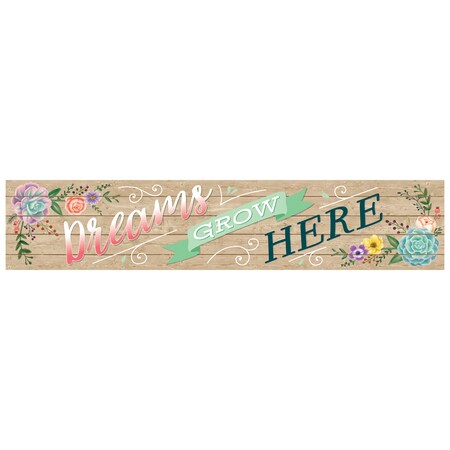 Teacher Created Resources Rustic Bloom Dreams Grow Here Banner 8594